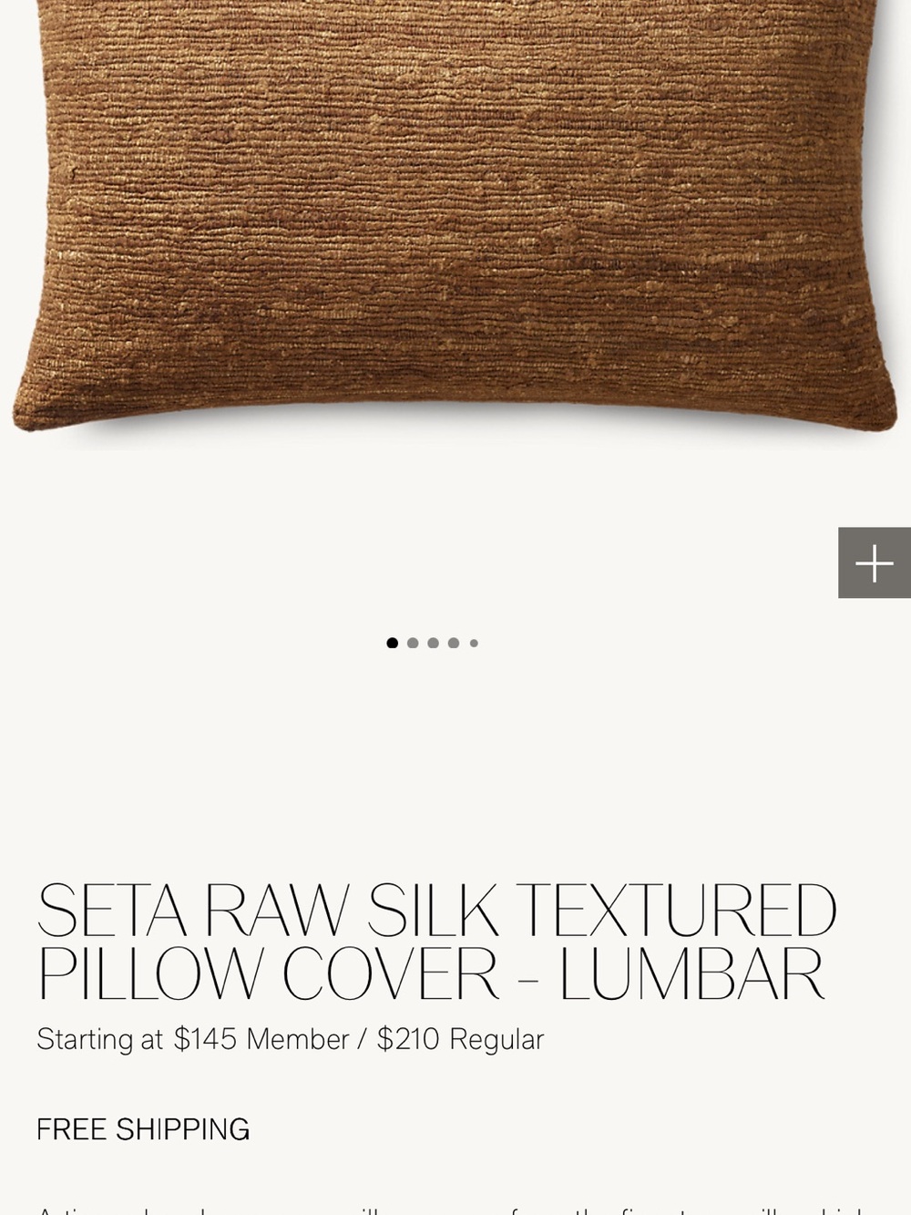 Restoration Hardware silk/ linen burnt Carmel Savah  collection covers - Picture 4 of 6